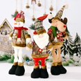 thumbnail image 5 of AVAIL Christmas Sitting Santa Claus Snowman Reindeer Christmas Ornament Long Legs Table Fireplace Decor Home Decoration Christmas Figurines Plush (Santa Claus, Snowman, Elk), 5 of 7