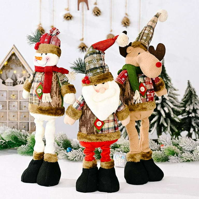 Christmas Old Man/Snowman/Elk Decoration Large Standing Handmade