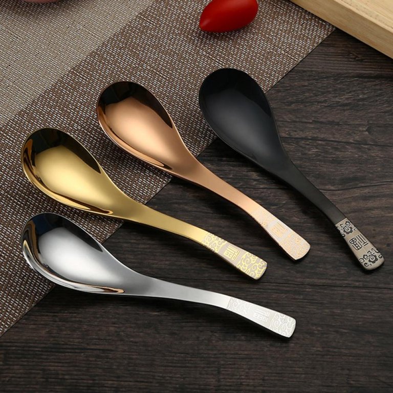Stainless Steel Spoons Short Handle Soup Spoon Set Large/Small Metal  Kitchen Dinner Spoons for Soup Rice Porridge Tableware - AliExpress