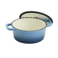 thumbnail image 7 of Smith & Clark 3-Quart Enameled Cast Iron Dutch Oven Round Pot with Lid, Blue, 7 of 7