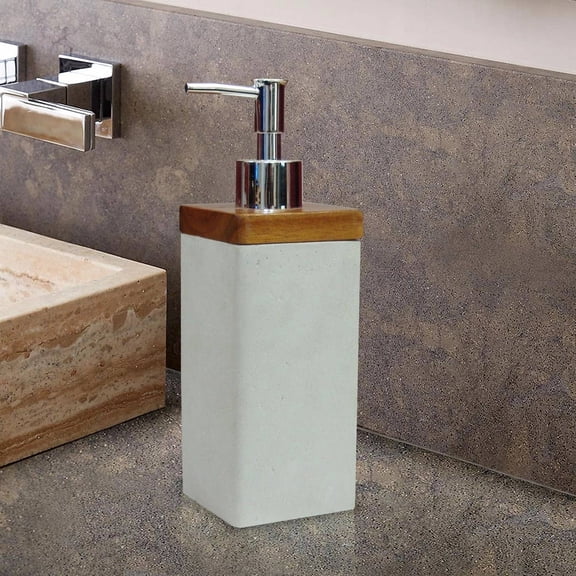 Liquid Soap Dispenser Pump Bottle | Bathroom Vanity & Kitchen Sink,Holds Soap,Lotion & Sanitizer | Stone