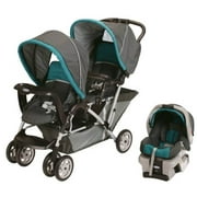 Graco DuoGlider Double Stroller with Car Seat Travel Set, Dragonfly