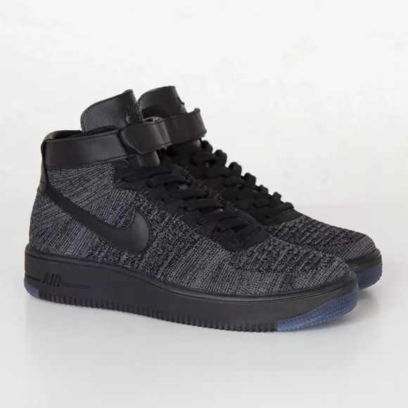 DS 2016 NIKE AIR FORCE 1 FLYKNIT 817420 001 DARK GREY 8 - 14 MAX 90 SAFARI 180