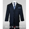 thumbnail image 2 of Boys Dark Navy Pinstripe Suit complete outfit dresswear, 2 of 6