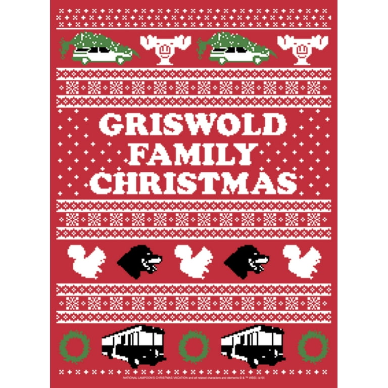 National Lampoon's Christmas Vacation Men's Griswold Family Christmas Ugly Sweater Sweatshirt Red