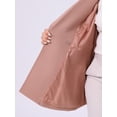 thumbnail image 5 of Agnes Orinda Women's Plus Size Coat Notch Double-Breasted Lapel Jacket Outwear Word Casual Coats with Pockets 1X Pink, 5 of 6