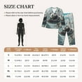 thumbnail image 4 of Pofeuu Panda In Futuristic City Print Womens Pajamas Set Long Sleeve Sleepwear Button Down Nightwear Soft Pj Lounge Sets Button Down Pajamas Women-X-Large, 4 of 7