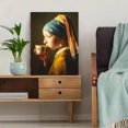thumbnail image 5 of Girl with a Pearl Earring Canvas Wall Art, Classic Portrait Print for Living Room Bedroom Dining Room Office Hotel Lobby Decor, 5 of 8