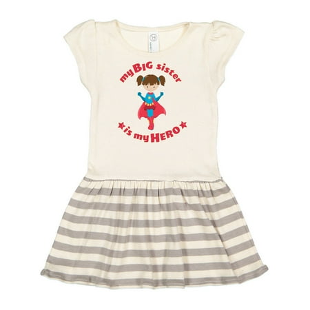 

Inktastic My Big Sister is my Hero Gift Toddler Girl Dress