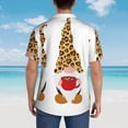 thumbnail image 4 of Balery Christmas Gnomes In Leopard Camisas hawaianas de manga corta para hombre, camisas playeras de corte holgado, camisas de vacaciones con botones,3X-Large, 4 of 7