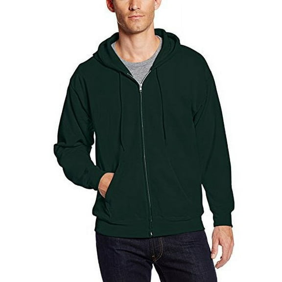 Hanes Men's and Big Men's Ecosmart Fleece Full Zip Hooded Jacket, up to Size 3XL