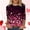 Love heart tshirt-Black#26, variant on Guieoi Valentine's Day 3/4 Sleeve Round Neck Shirts Women Casual Cute Heart Print Tee Plus Size Pullover Tops Red XL