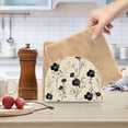 thumbnail image 2 of Yayeee Napkin Holder for Table Set of 2 Kitchen Paper Tissue Organization, Small Black Flowers, 2 of 8