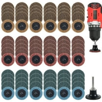 GHOJET 90Pcs Nylon Sanding Discs Set 2inch Quick Change Die Grinder Sanding Wheel with 1/4inch Holder Fine Medium Coarse Wear-Resistant Deburring Sanding Discs for Plastic Glass