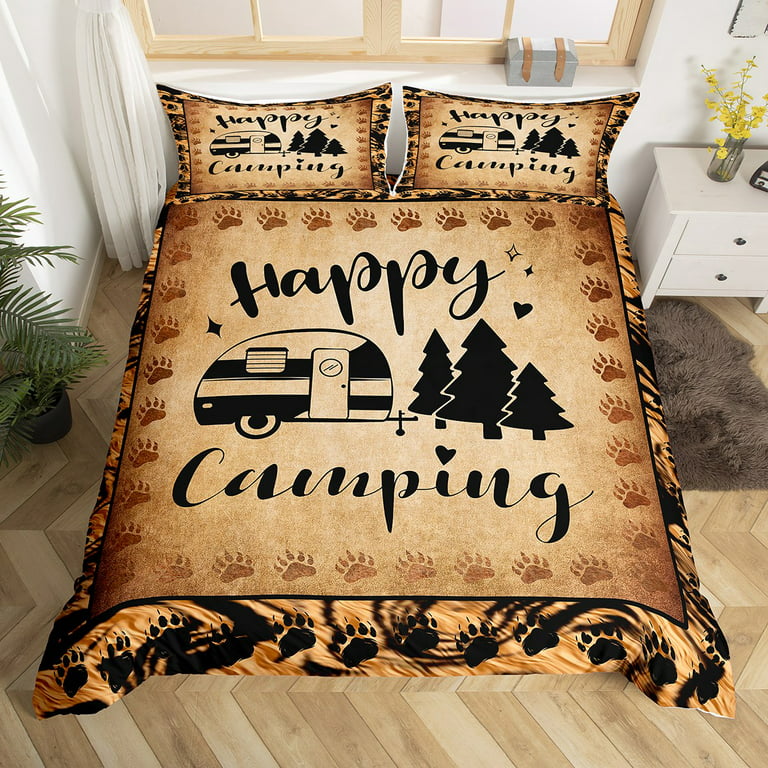  Happy Camping Bedding Set Camper Kids Bed Sheets Set