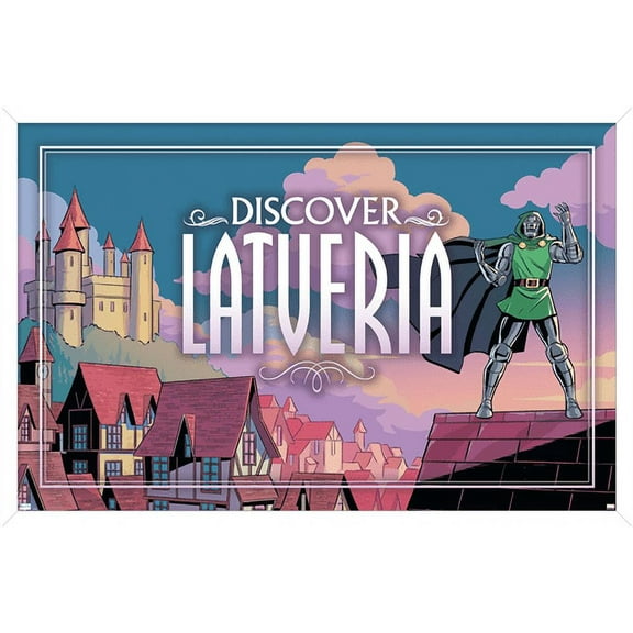 Marvel: Hero Lands - Latveria 2 Wall Poster, 22.375" x 34" Framed