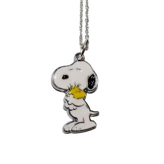 Peanuts Cartoon Dog Enamel Finish Metal Pendant Necklace