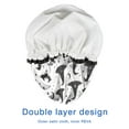 thumbnail image 4 of Shower Caps,Halloween Witch Hats and Bats Waterproof Shower Cap for Women 4 Pieces,Double Reusable Hair Cover for Shower PEVA Elastic Stretch Hem, 4 of 7