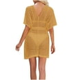 thumbnail image 3 of yillto Womens Swimsuit Cardigan Short Sleeve Crochet Hollow out Coverup Summer Beach Knit Swim Cover Up, 3 of 5