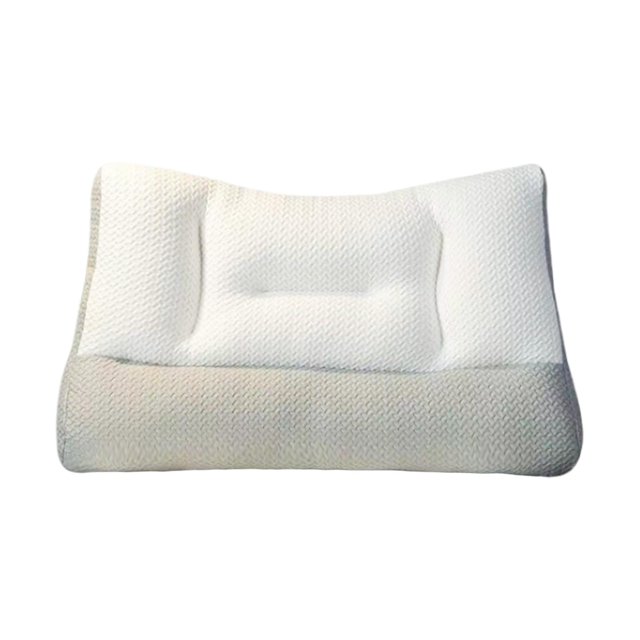 Almohada ergonómica para el cuello, almohada para dormir, suministros para el hogar, almohada de cama firme que absorbe el sudor para dormir en todas Blanco Gloria Almohada de cuello