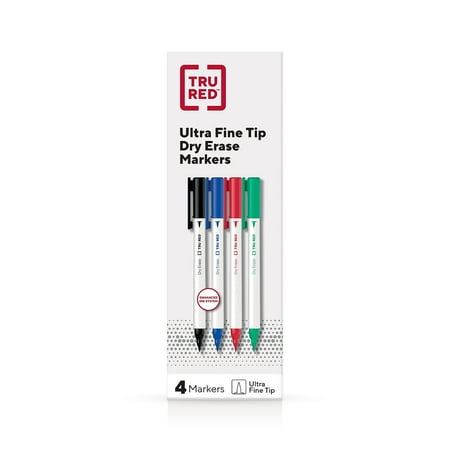 UPC: 0718103357579 | TRU RED Pen Dry Erase Markers Ultra Fine Tip Assorted TR57422
