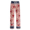 thumbnail image 4 of Women's Drawstring Valentine's Day Printed Casual Pants, Elastic Waist Lounge Pants for Women, Holiday Themed Sleepwear Pajama Pants, Comfortable Fit,Multicolor,S, 4 of 7