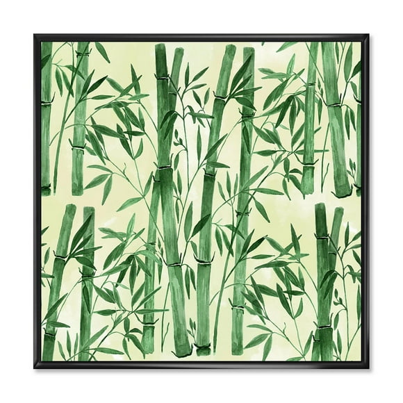 Designart Bamboo Branches In The Forest I FLOAT FRAME WALL ART