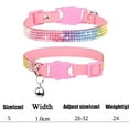 thumbnail image 2 of Minzimin 1 Pack Cat Collar Breakaway Bling Diamond Rhinestone with Bell Adjustable for Cats and Kitten Girl boy, 2 of 6