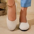 thumbnail image 5 of Wedges for Women Low Heel Women's Comfortable Closed Toe Women Dress Shoes Casual Spring Summer Round Toe Solid Color Flats Slip On Shoes, 5 of 6