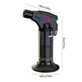 thumbnail image 3 of LACKUST Torch Candle Lighter,Refillable Butane Jet Flame Lighter Gas with Visible Fuel Tank,Windproof Adjustable Flame Lighter for Candle,Outdoor,Indoor,Kitchen,Black, 3 of 8