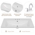 thumbnail image 5 of 30" Bathroom Vanity with Sink, Freestanding Bathroom Vanity Cabinet with Open Storage Shelf and Two Drawers, Brown, 5 of 7