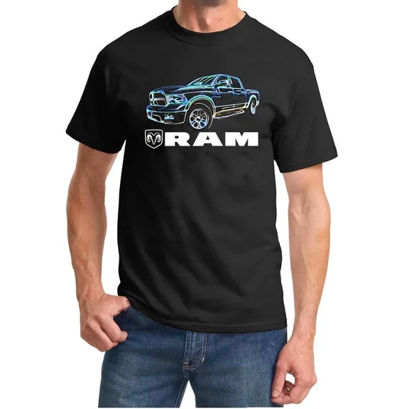 RAM Pickup Truck Neon Design Tshirt NEW FREE SHIP