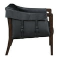 thumbnail image 3 of Parkfield Accent Chair in Black Faux Leather with Walnut Frame, 3 of 7