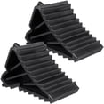 thumbnail image 2 of 2 piezas de almohadillas triangulares de plástico universales para control de tope de neumáticos, color negro, herramientas antisuciedad para coche y camión., 2 of 7