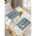thumbnail image 5 of Boho Blue Flower Placemats Set of 6, Abstract Bohemia Pesley Floral Placemats for Dining Table, Place Mats for Kitchen Tabletop, Waterproof Wipeable Dining Table Mats Set, 5 of 9