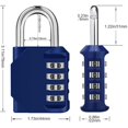 thumbnail image 3 of Jinsinto 4 Digit Combination Lock Padlock Code for Locker for Gyms Gate Shed Garage - Blue, 3 of 5