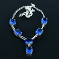 thumbnail image 2 of Tanzanite Quartz Oval Gemstone 925 Sterling Silver Solitaire Necklace 18" VJ 290, 2 of 5