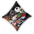 thumbnail image 3 of Juego de 2 fundas de almohada de felpa cuadradas negras de Pesadilla antes de Navidad, decoración de doble cara, cama de automóvil, dormitorio, sofá, fundas de almohada suaves, decoración del hogar,, 3 of 5