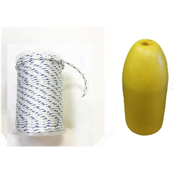 KUFA Sports Ø1/4" x 400' Non Lead Sinking Line and Yellow Flaot combo for Prawn Trap (SL4+F11Y)