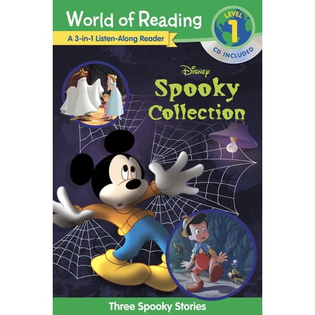 World of Reading World of Reading: Disney's Spooky Collection 3-In-1 Listen-Along Reader-Level 1 Reader: 3 Scary Stories with CD!, (Paperback)