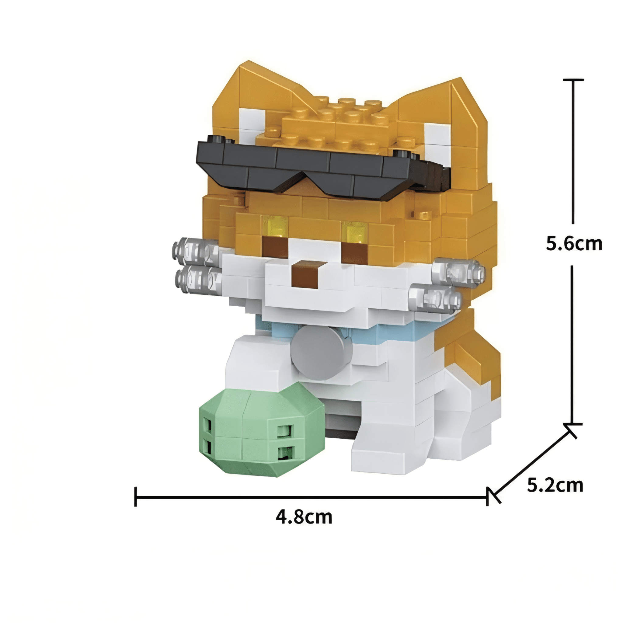 Cute Cat Figures Mini Building Block Set, Pets Animal Model Set, Home Office Table Centerpiece Decor