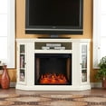 thumbnail image 4 of Claremont Smart Corner Fireplace with Storage - Ivory, 4 of 4