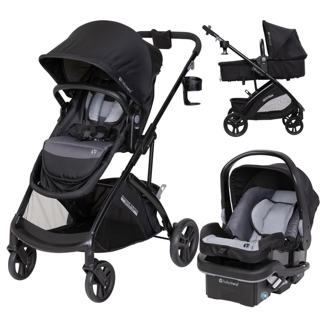 Baby Trend Passport® Switch Sistema de viaje para cochecito modular 6 en 1 con asiento para automóvil infantil EZ-Lift™ PLUS, Dash Black