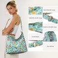 thumbnail image 4 of Nature Inspired Botanical Tote | Lightweight Travel Handbag | Multi-Pocket Organization, 4 of 5