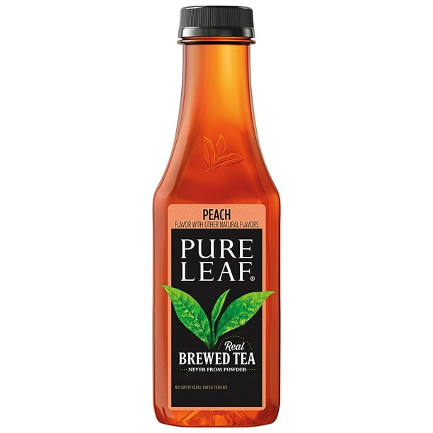 Pure Leaf Iced Tea, Peach, Sweetened, Real Brewed Black Black Tea, 18.5