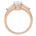 thumbnail image 4 of 2 ct Marquise Cut Moissanite 3 Stone 18K Rose Gold Womens Engagement Ring, 4 of 5