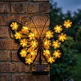 thumbnail image 5 of Solar LED Butterfly Metal Wall Art Decor, Outdoor Garden Fence Hanging Light with Flower-Shaped LEDs, Waterproof Solar Powered Wall Sculpture for Patio Yard, Gift for Mom Grandma Gardening Lovers, 5 of 6