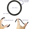 thumbnail image 5 of 12 Pack Shower Curtain Rings,Plastic Shower Curtain Hooks,Decorative Round Easy Snap Closure Hanger Bathroom Shower Window Rod (Black), 5 of 8