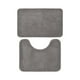 thumbnail image 2 of Juego de 2 Tapetes de Baño | Tapetes Antideslizantes y Absorbentes | Tapetes para Inodoro En Forma de U y Rectangulares | Alfombra de Color Sólido Antimanchas | Rosa, Gris, Café, Marrón, Beige, 2 of 6