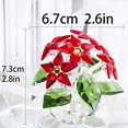 thumbnail image 5 of H&D HYALINE & DORA Red Rose Figurine Ornament Spring Bouquet Crystal Glass Flowers Gift-Boxed, 5 of 10